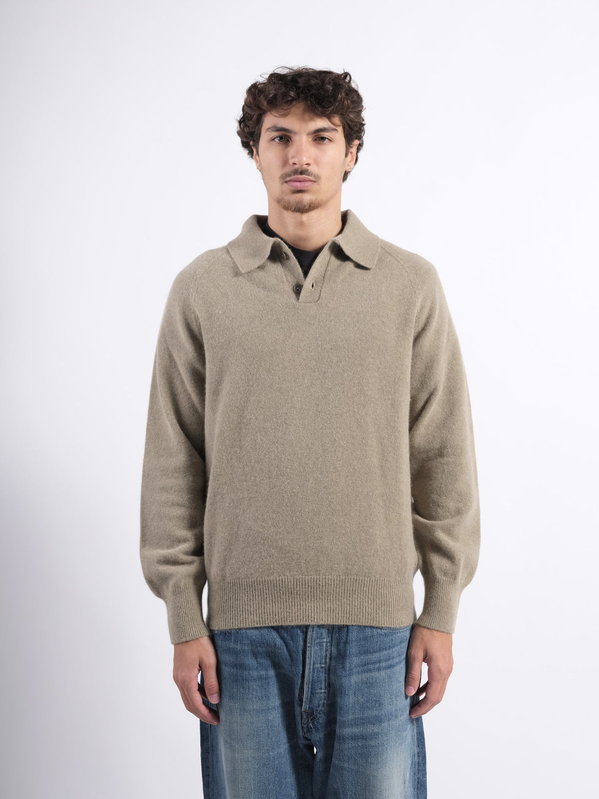 Armen Polo manches longues Khaki