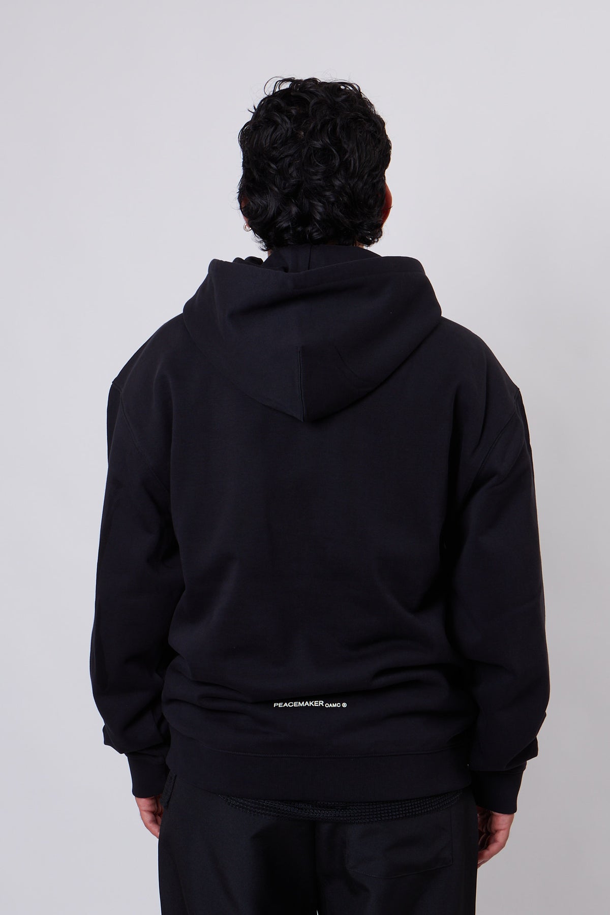 Loose Fit Hoodie Languages Print Black
