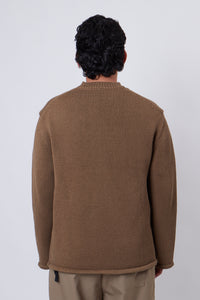 Shoulder Zip Knit Beige