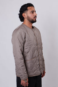 Unisex Military Crew Neck Down Jacket L.Mocha