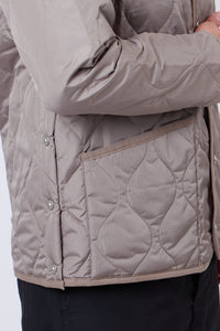 Unisex Military Crew Neck Down Jacket L.Mocha