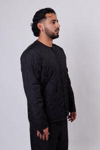 Unisex Military Crew Neck Down Jacket Black