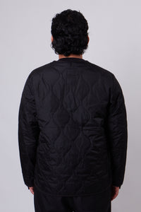 Unisex Military Crew Neck Down Jacket Black