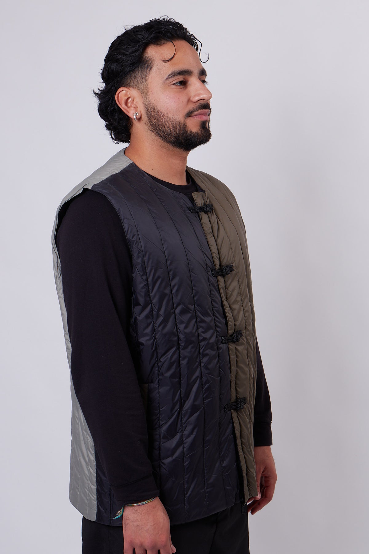 Reversible China Button Inner Down Vest