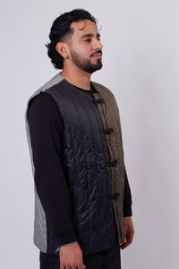 Reversible China Button Inner Down Vest