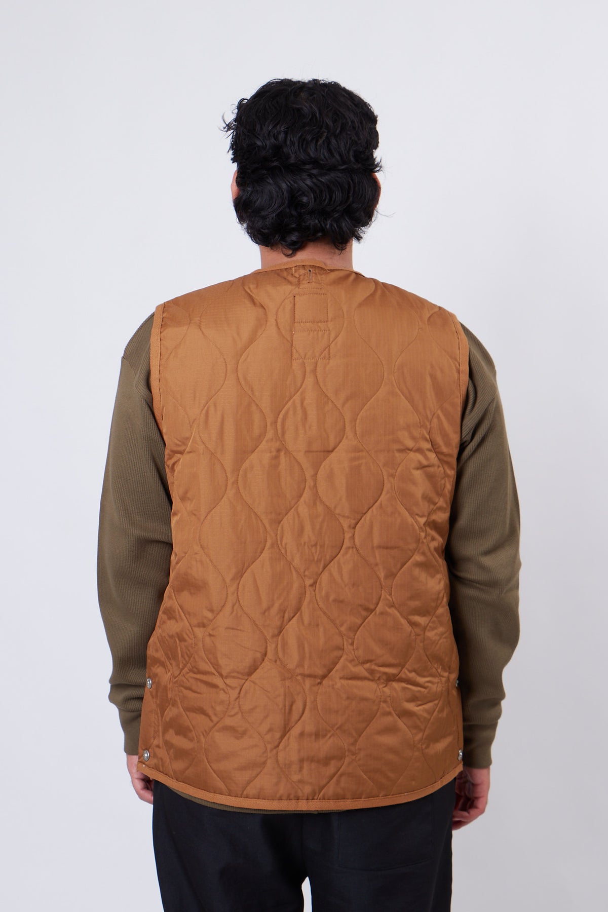 Military V Neck Snap Button Down Vest