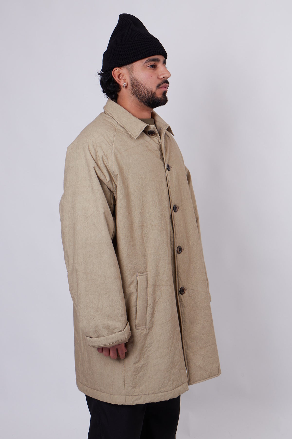 Quilt Deli Coat Beige