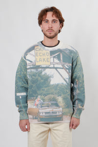 Crew Neck P'S Print Camp Echo Lake