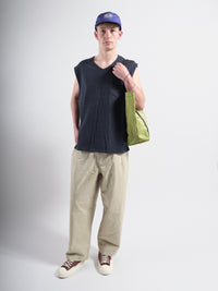 PINTUCK WIDE CHINO PANTS