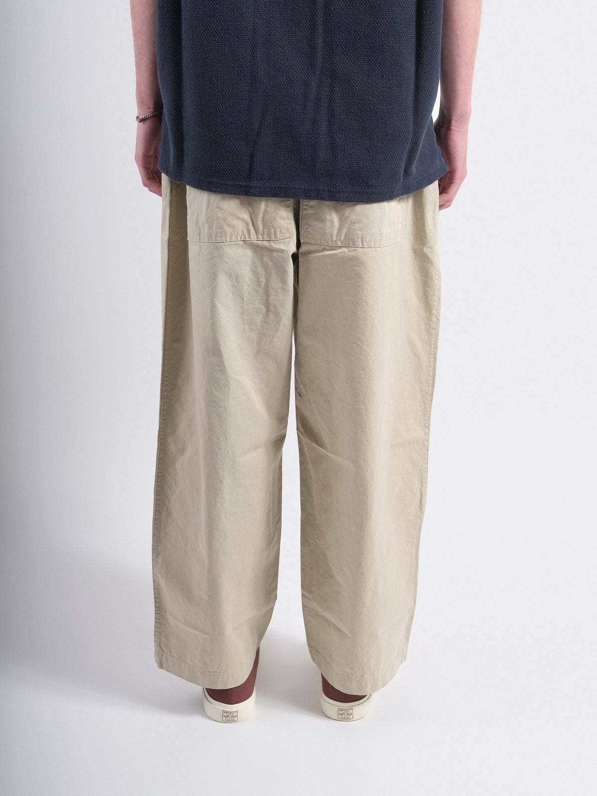 PINTUCK WIDE CHINO PANTS