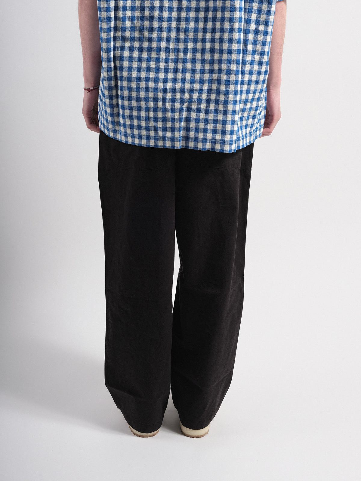 TWO TUCK WIDE PANTS Black