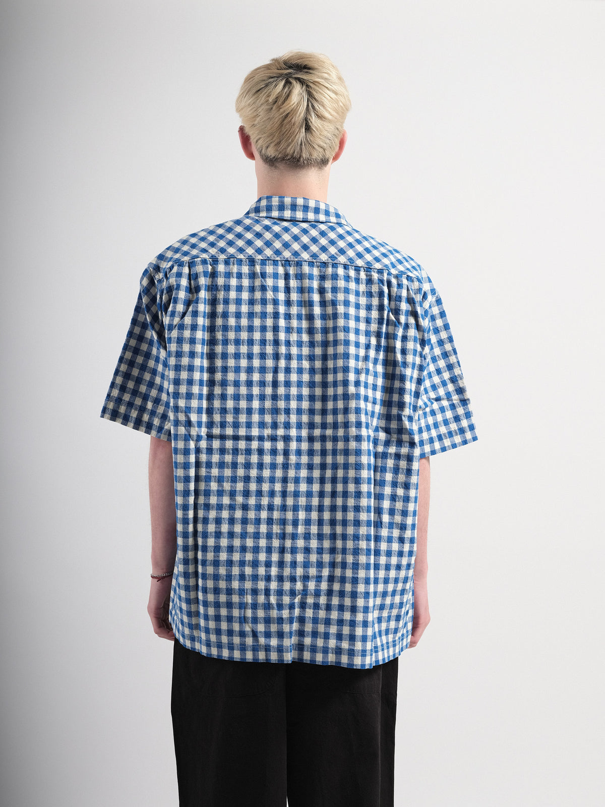 VESTE COURTE EN LIN À CARREAUX VICHY