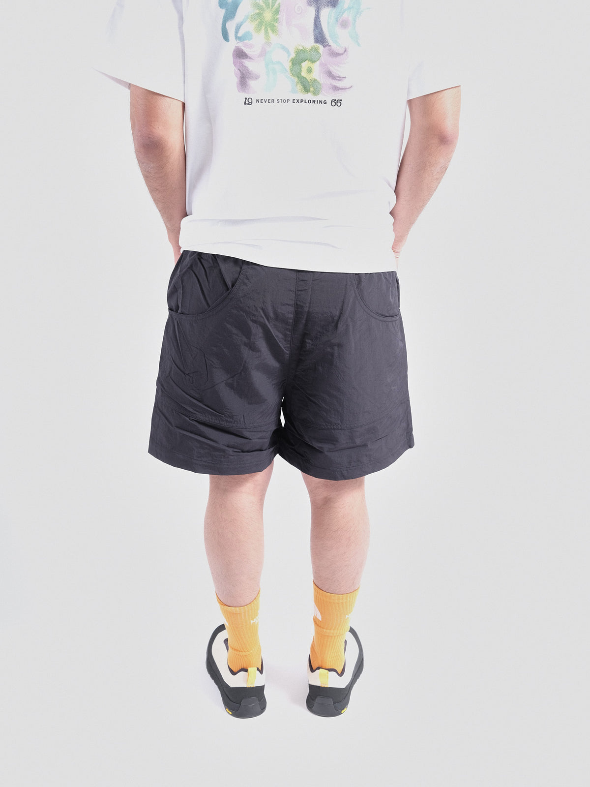 Red Box Nylon Belted Short Black