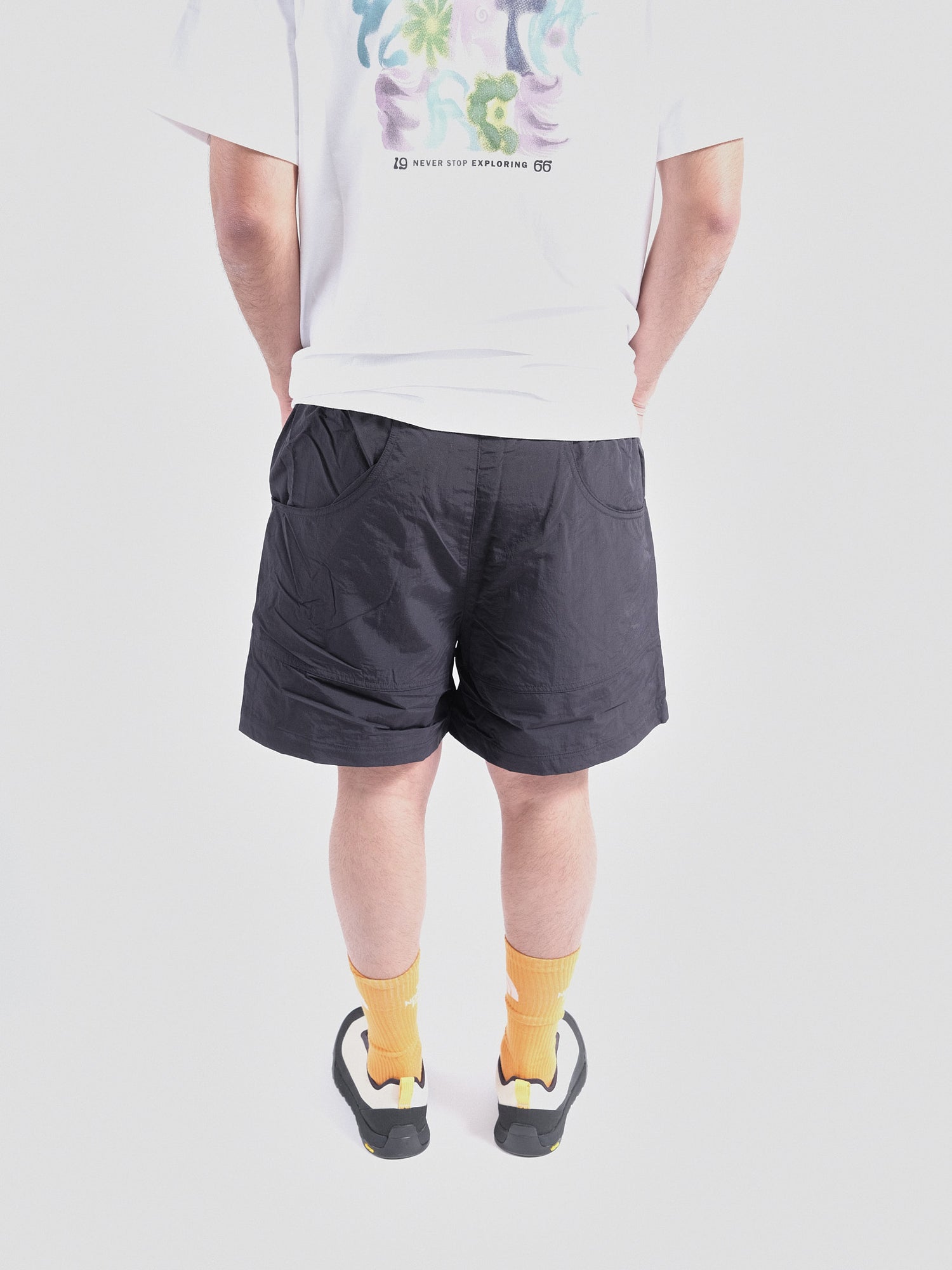 Red Box Nylon Belted Short Black