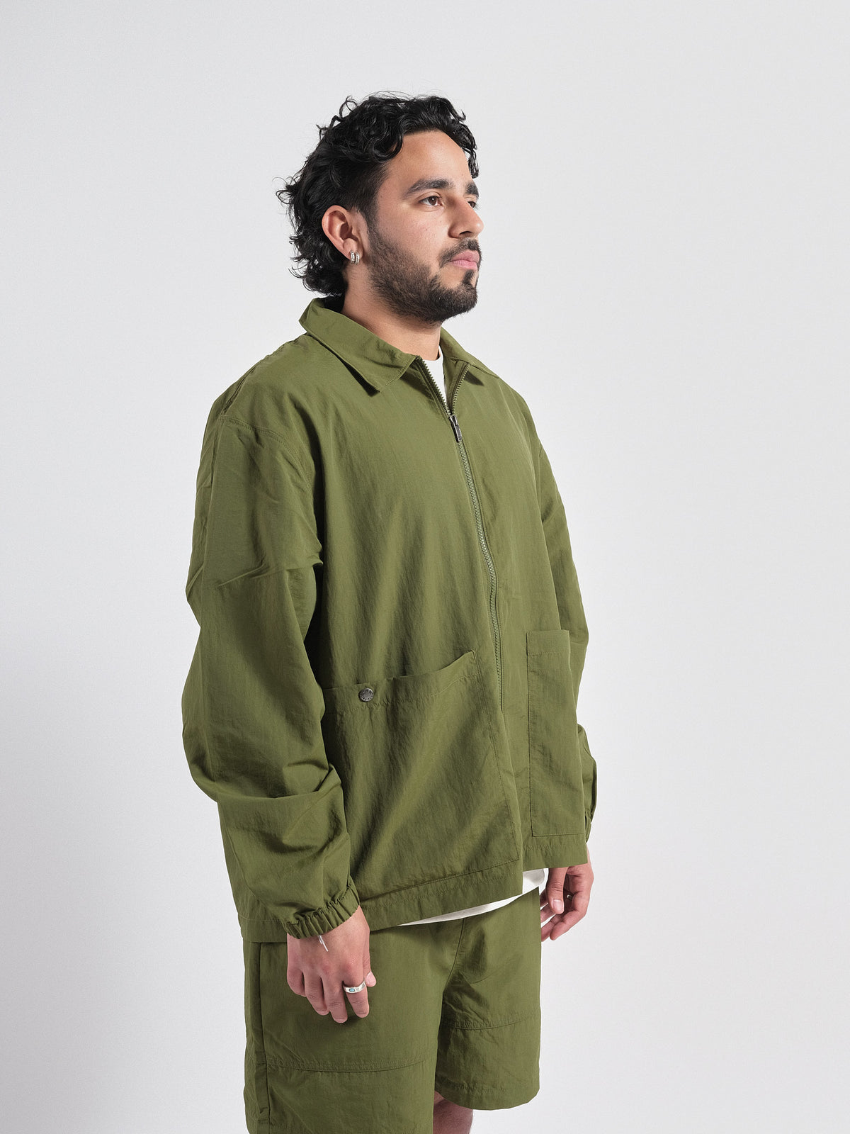 Red Box Nylon L/S Shirt Green