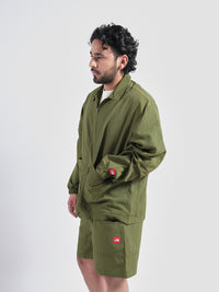 Red Box Nylon L/S Shirt Green