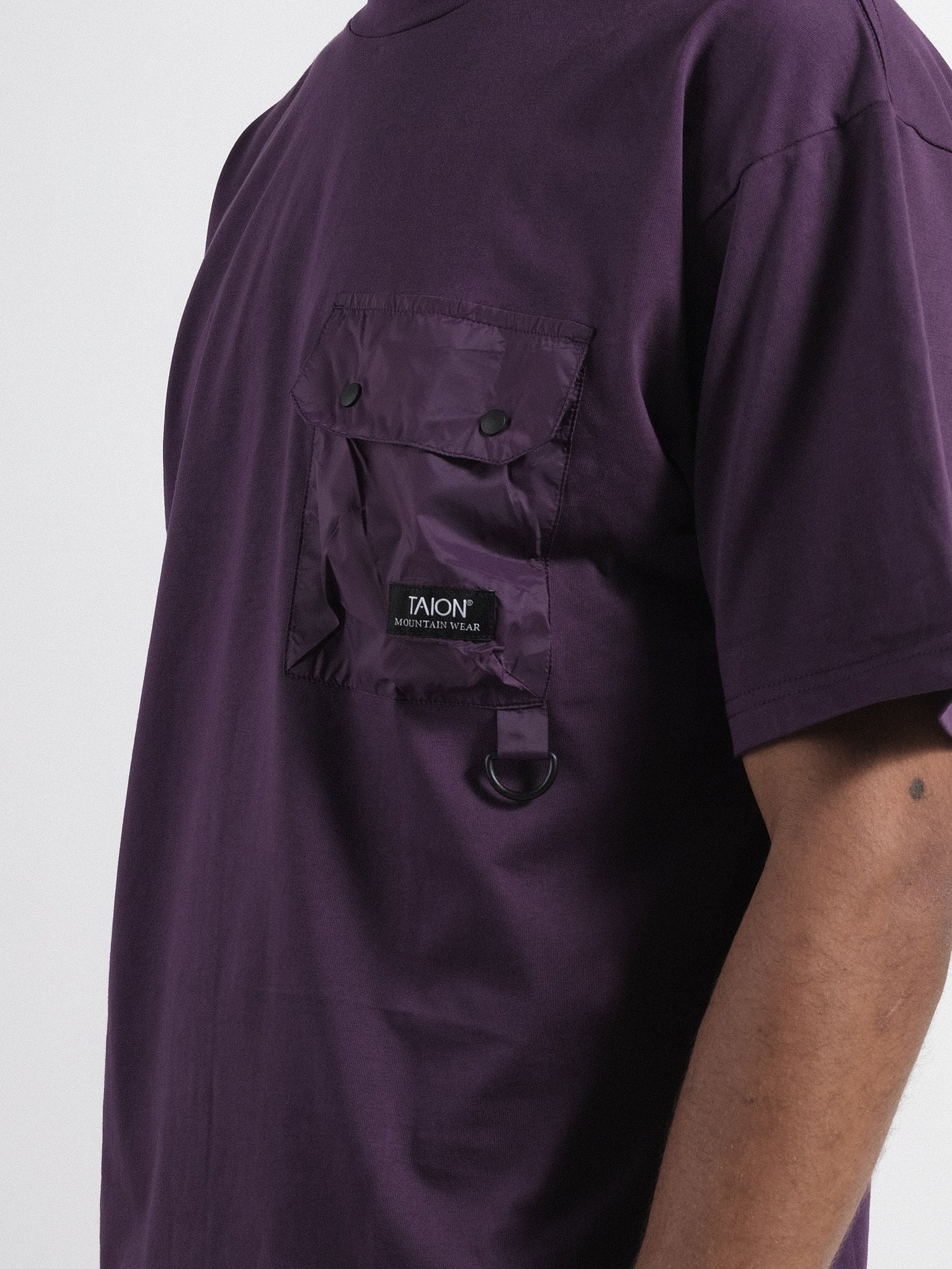 Mountain Flap Pocket T-Shirt D.Purple