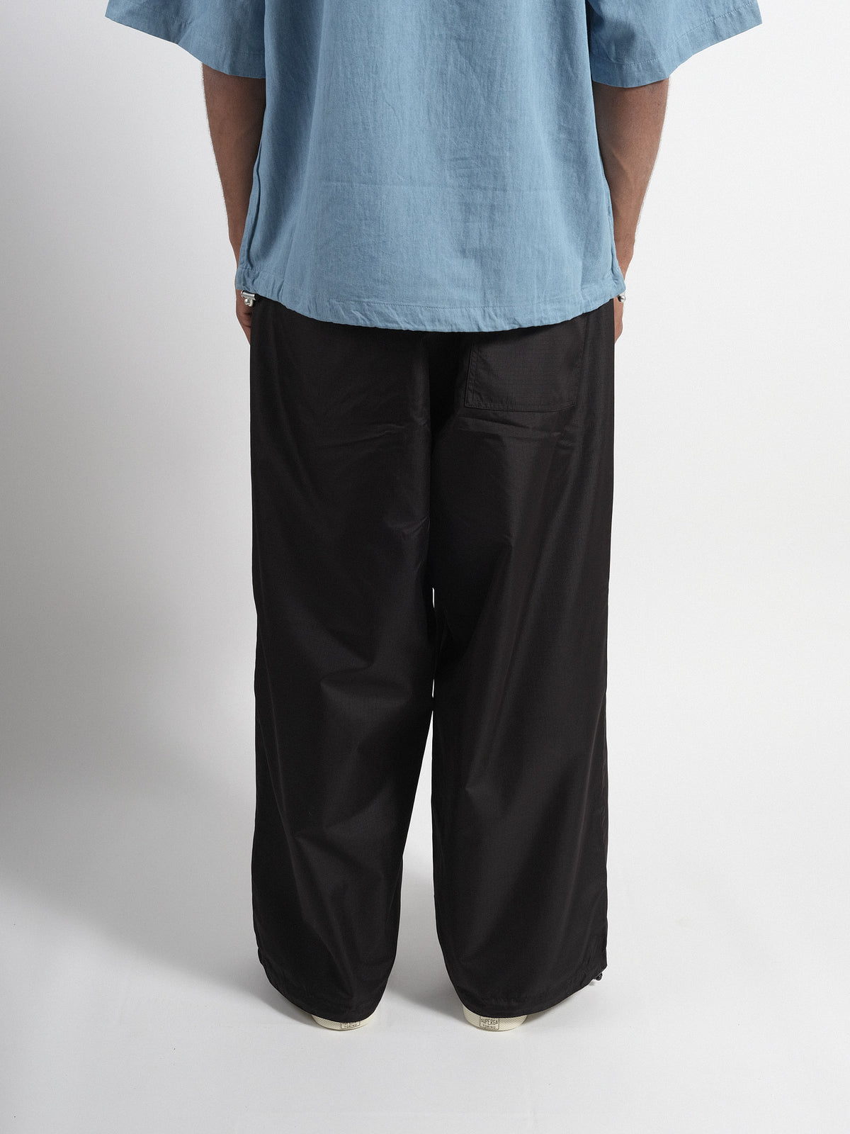 Non-Down Reversible Wide Leg Military Pant Black