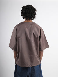 Non-Down Military Half-Sleeve Cut-and-Sewn D.Khaki
