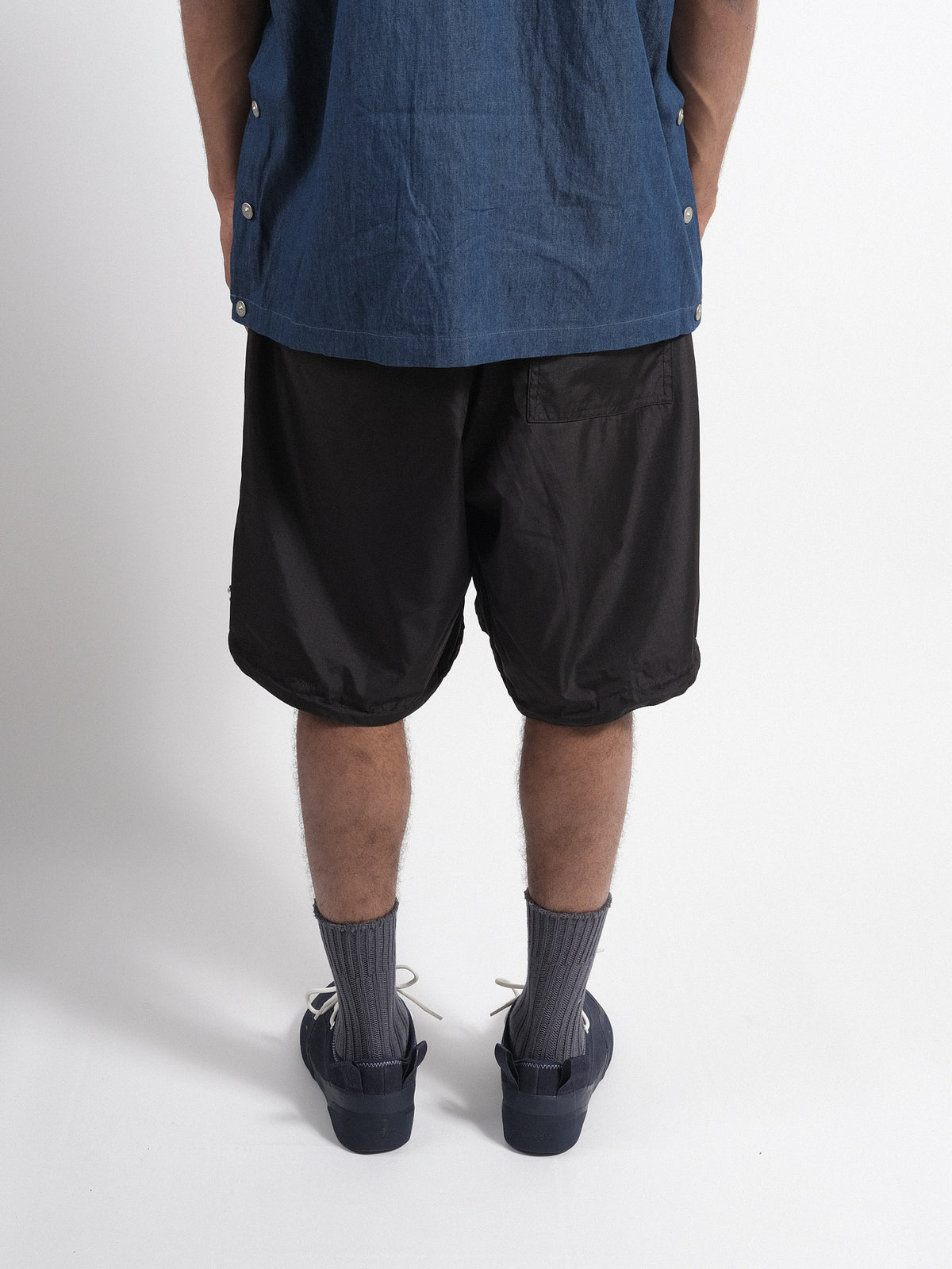 No Down Military Reversible Wide Short Indigo