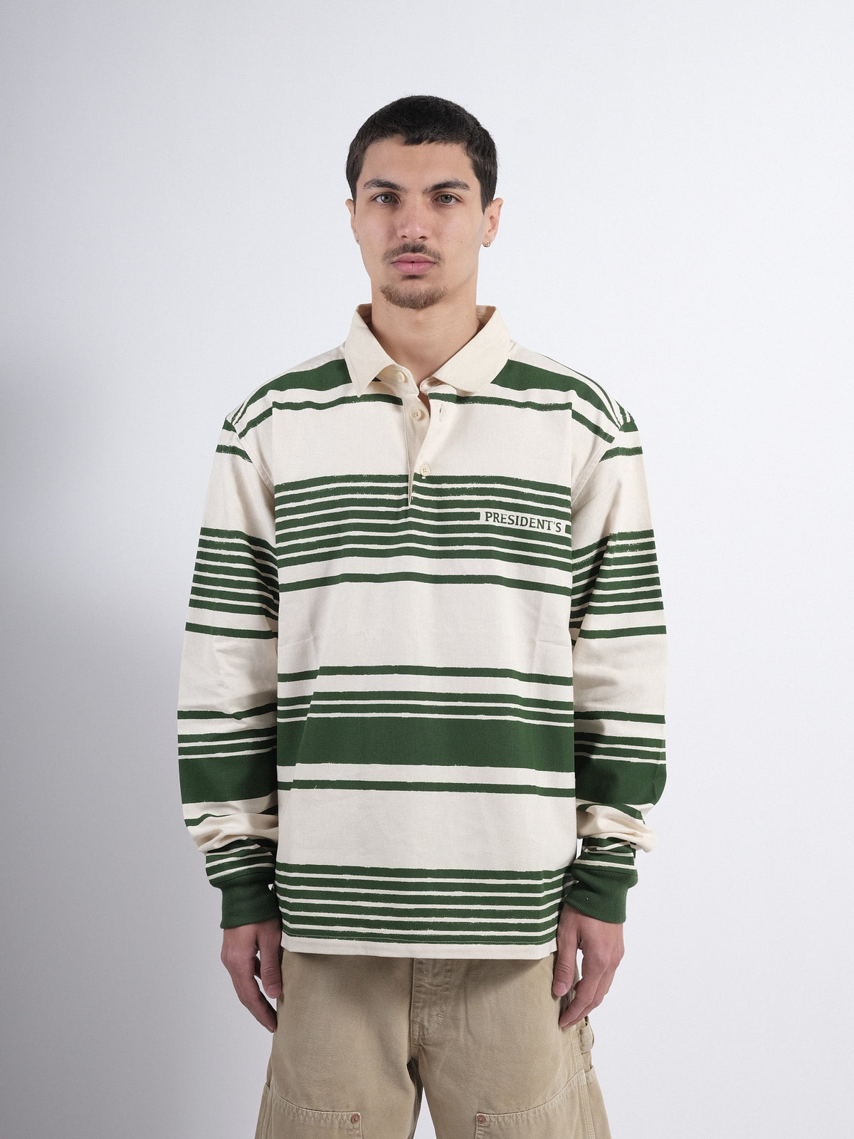 Polo L/S P'S Stripes Washed