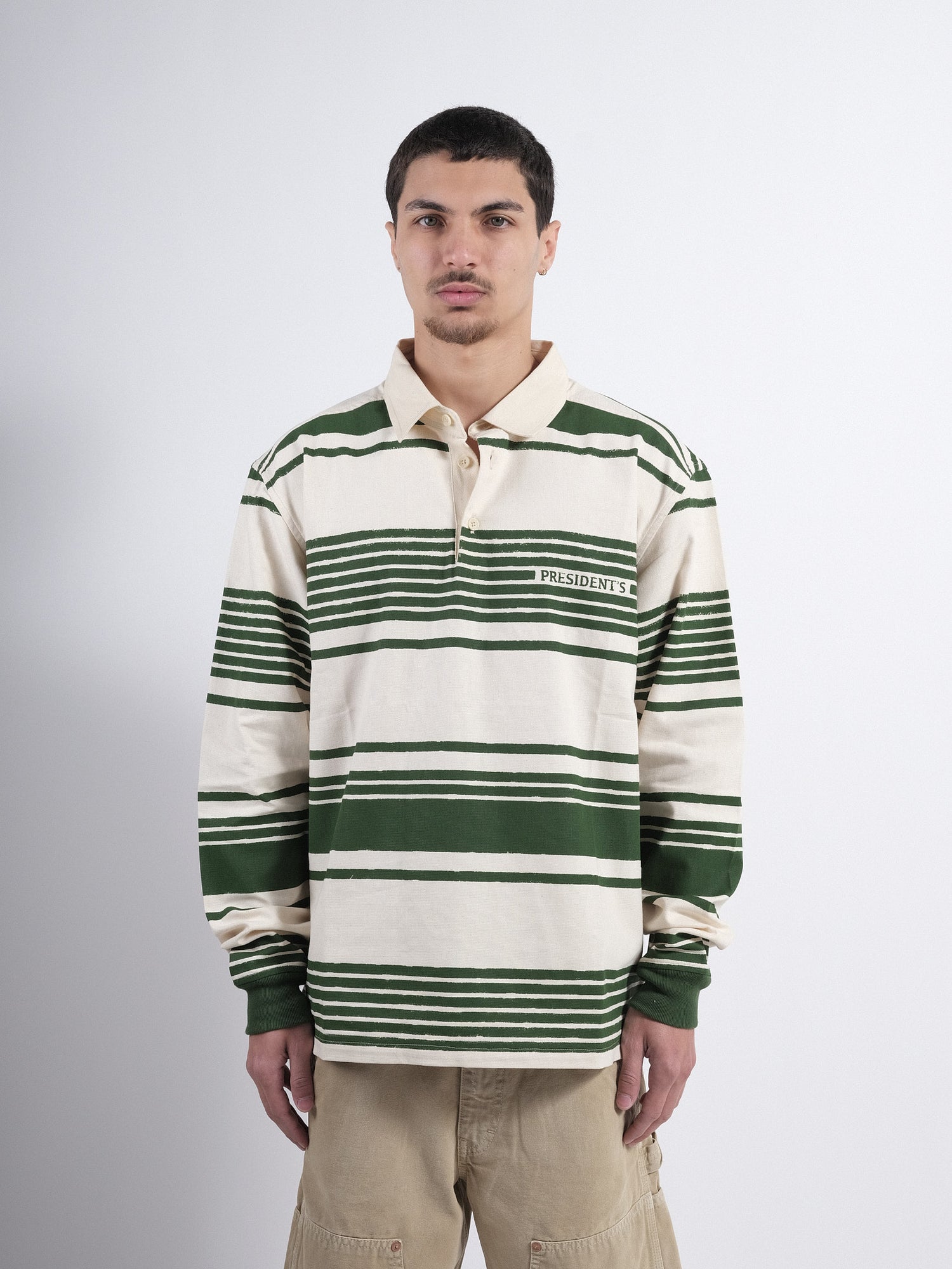 Polo L/S P'S Stripes Washed