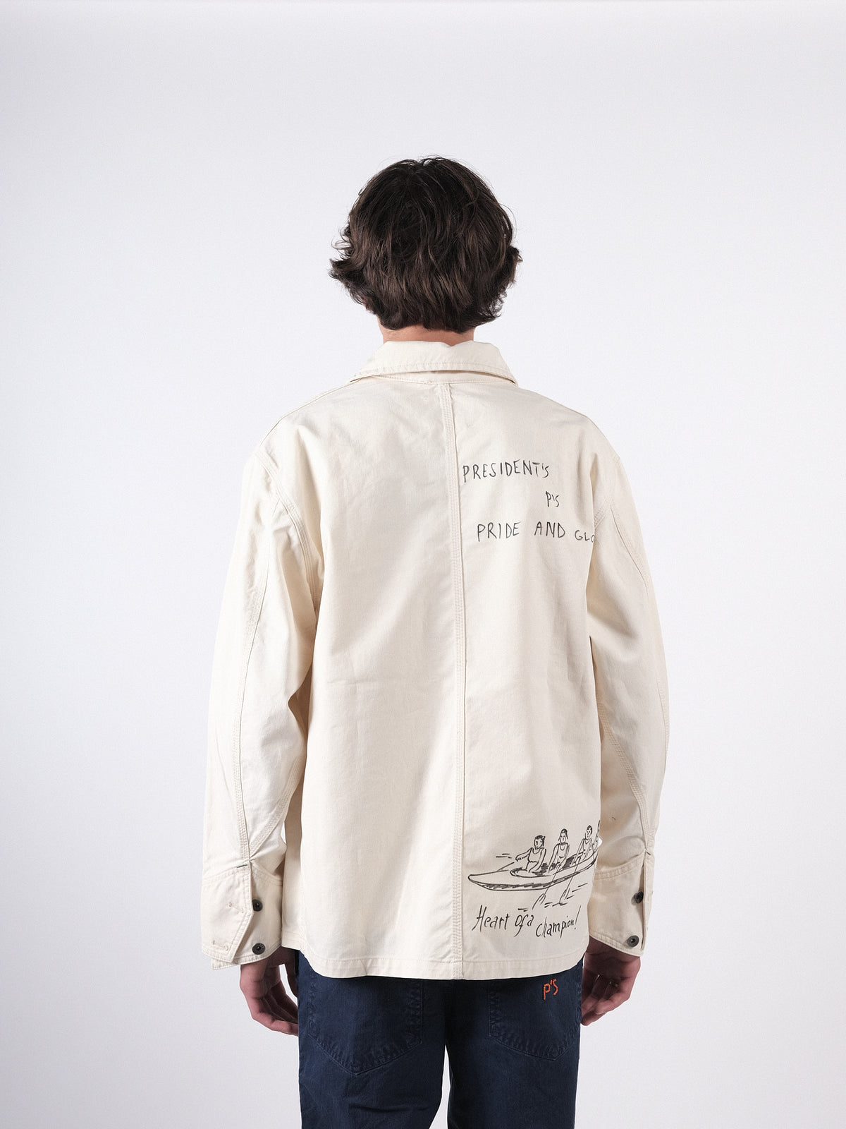 Work jkt Stuart P's Gabardine hand printed