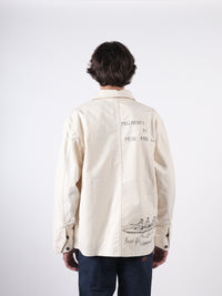 Work jkt Stuart P's Gabardine hand printed