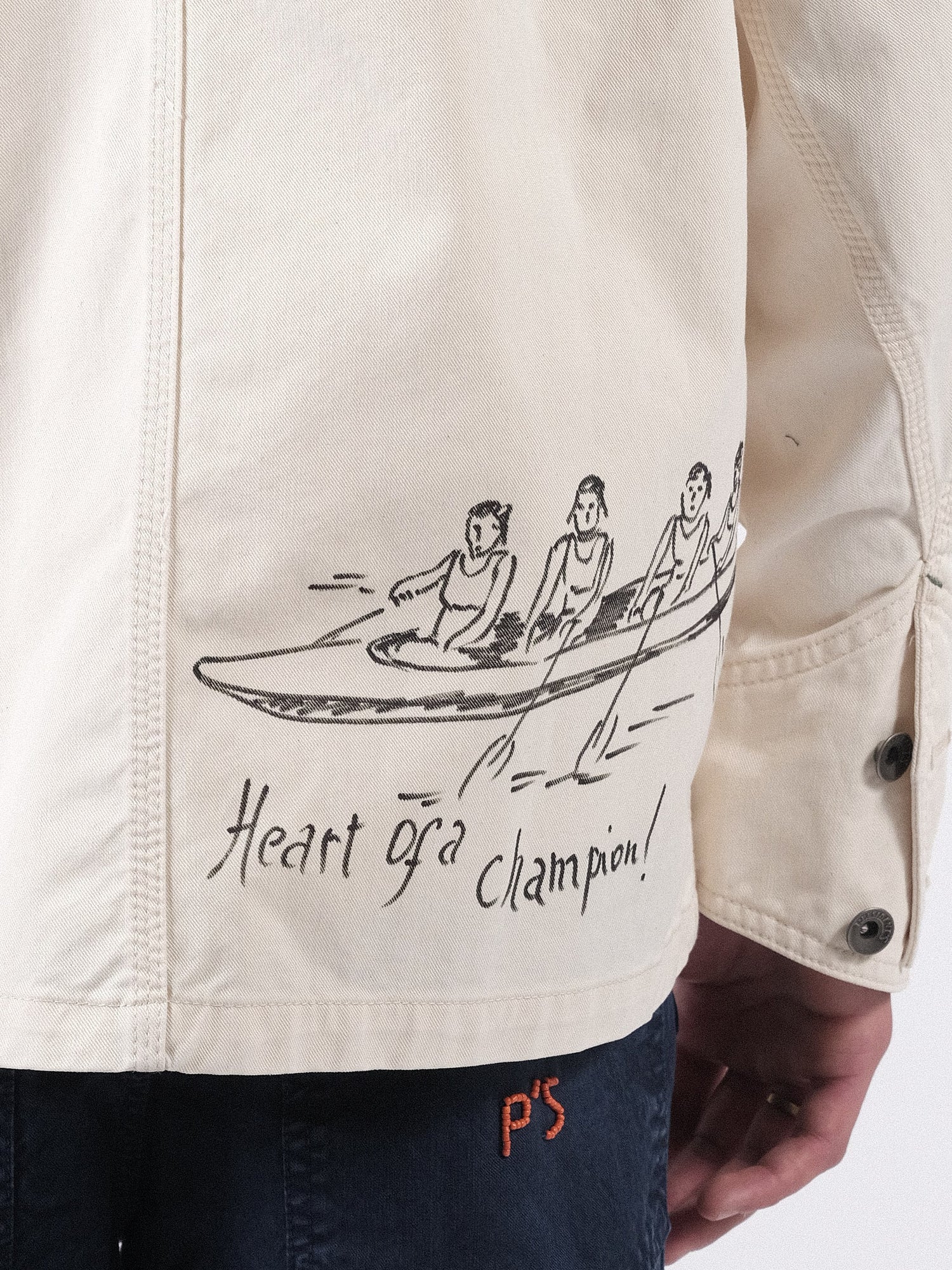 Work jkt Stuart P's Gabardine hand printed
