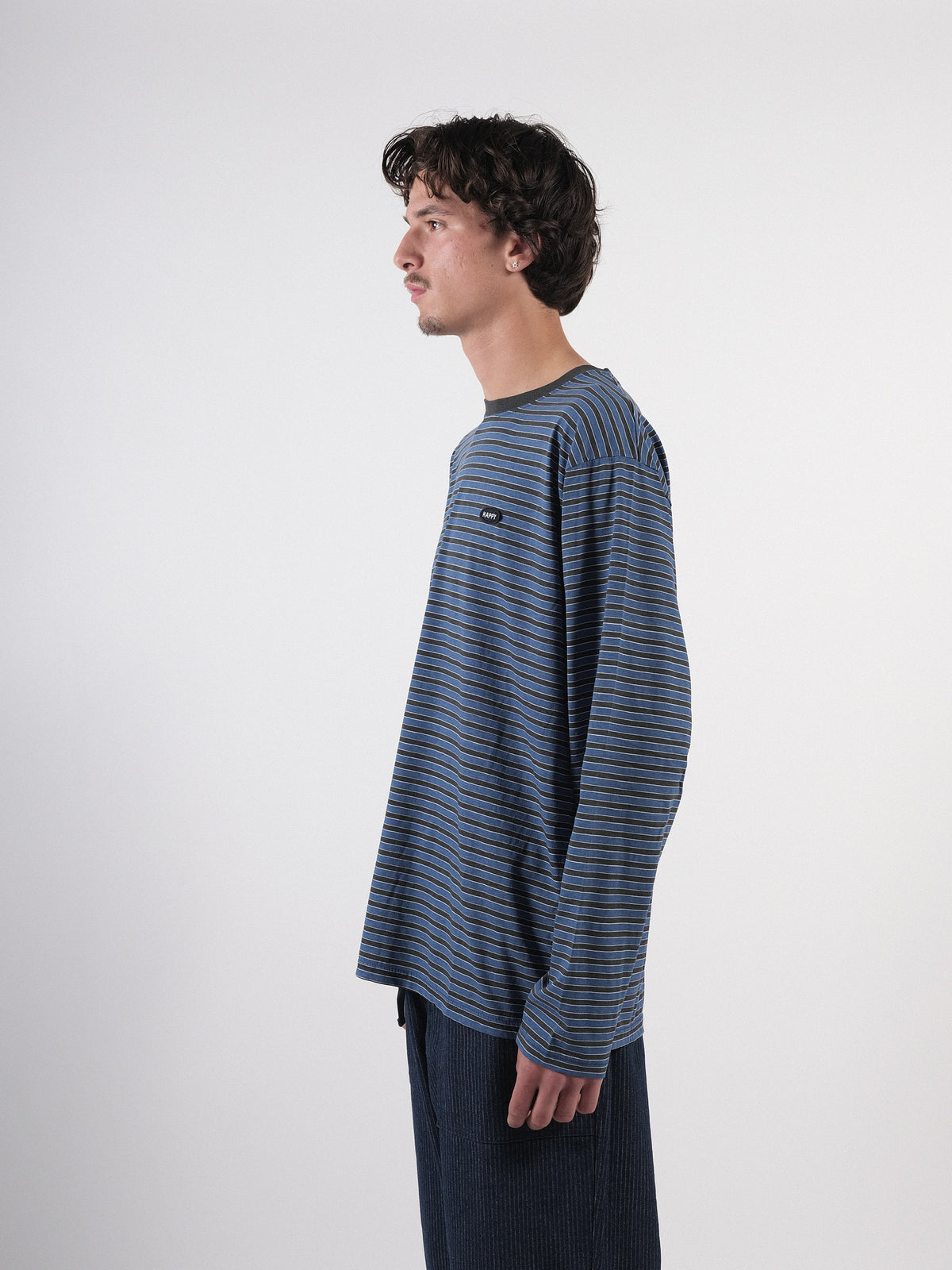 INDIGO STRIPE LONG SLEEVE