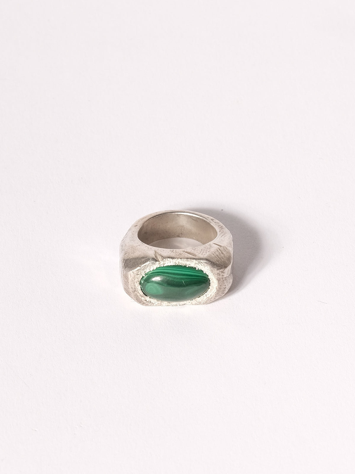 Silver Malachite Ring