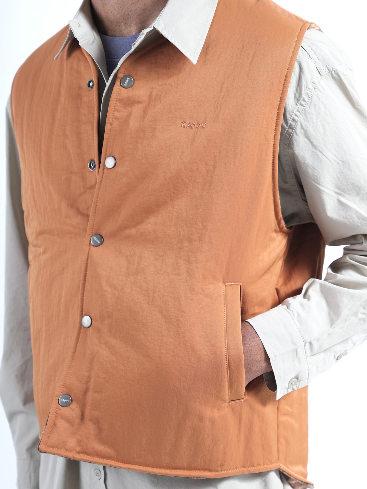 Reversible Nylon Check Vest
