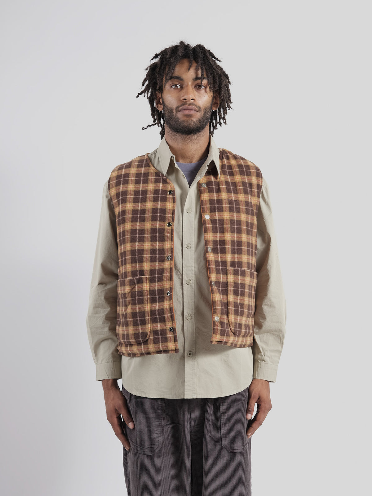 Reversible Nylon Check Vest