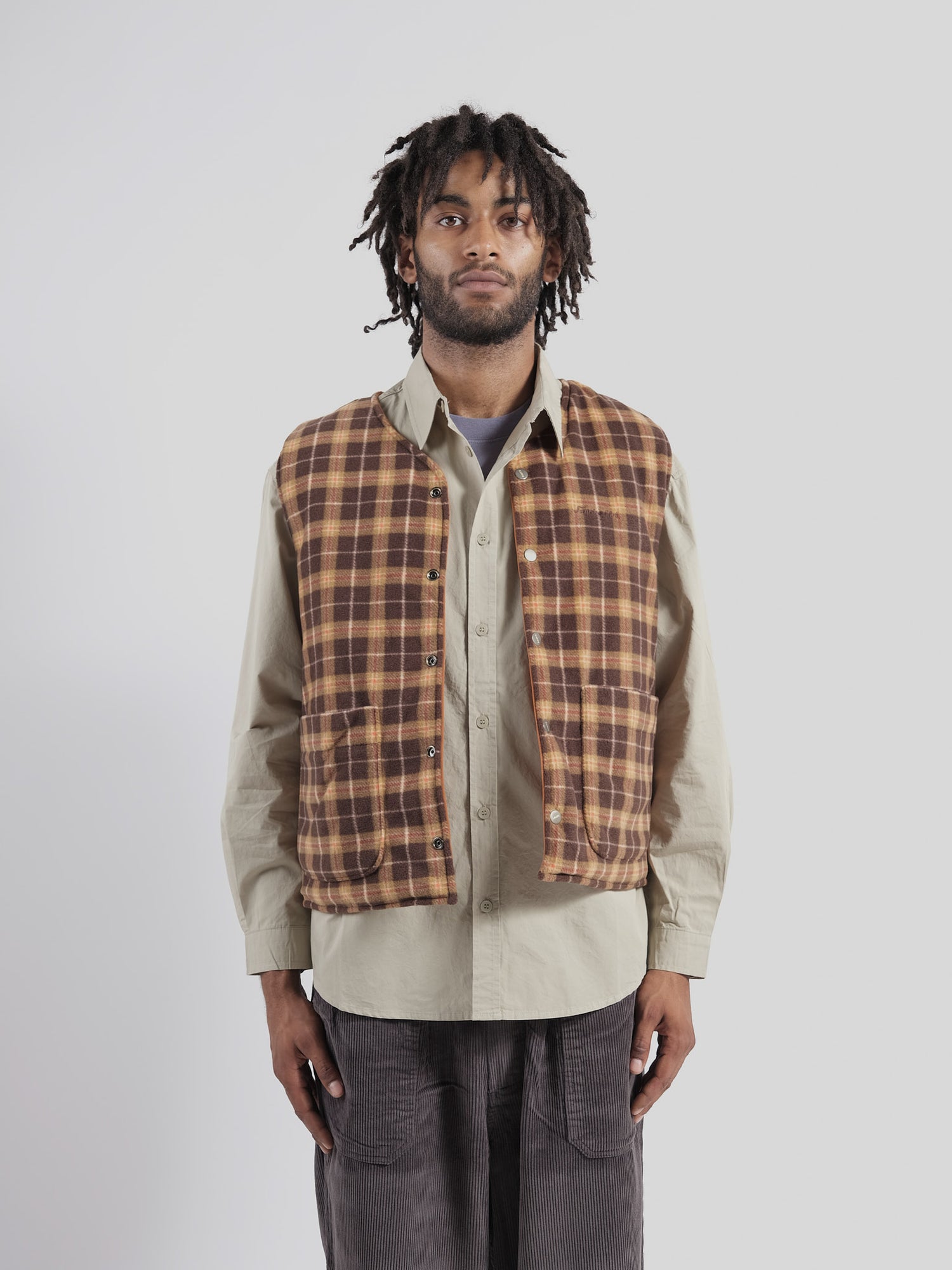 Reversible Nylon Check Vest
