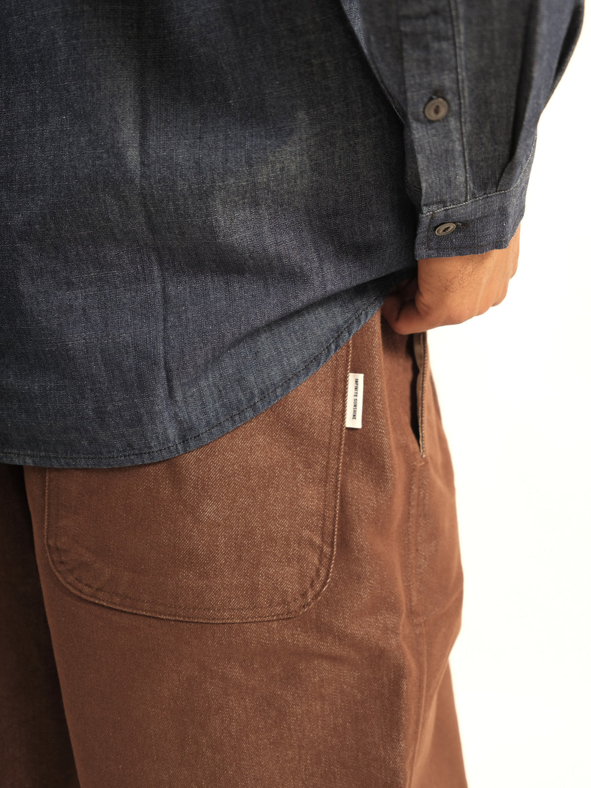 Two Tuck Wide Denim Pants