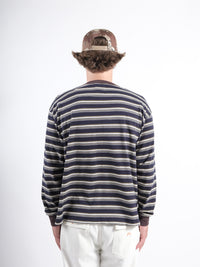 T-Shirt L/S P'S Slub stripe jersey Washed
