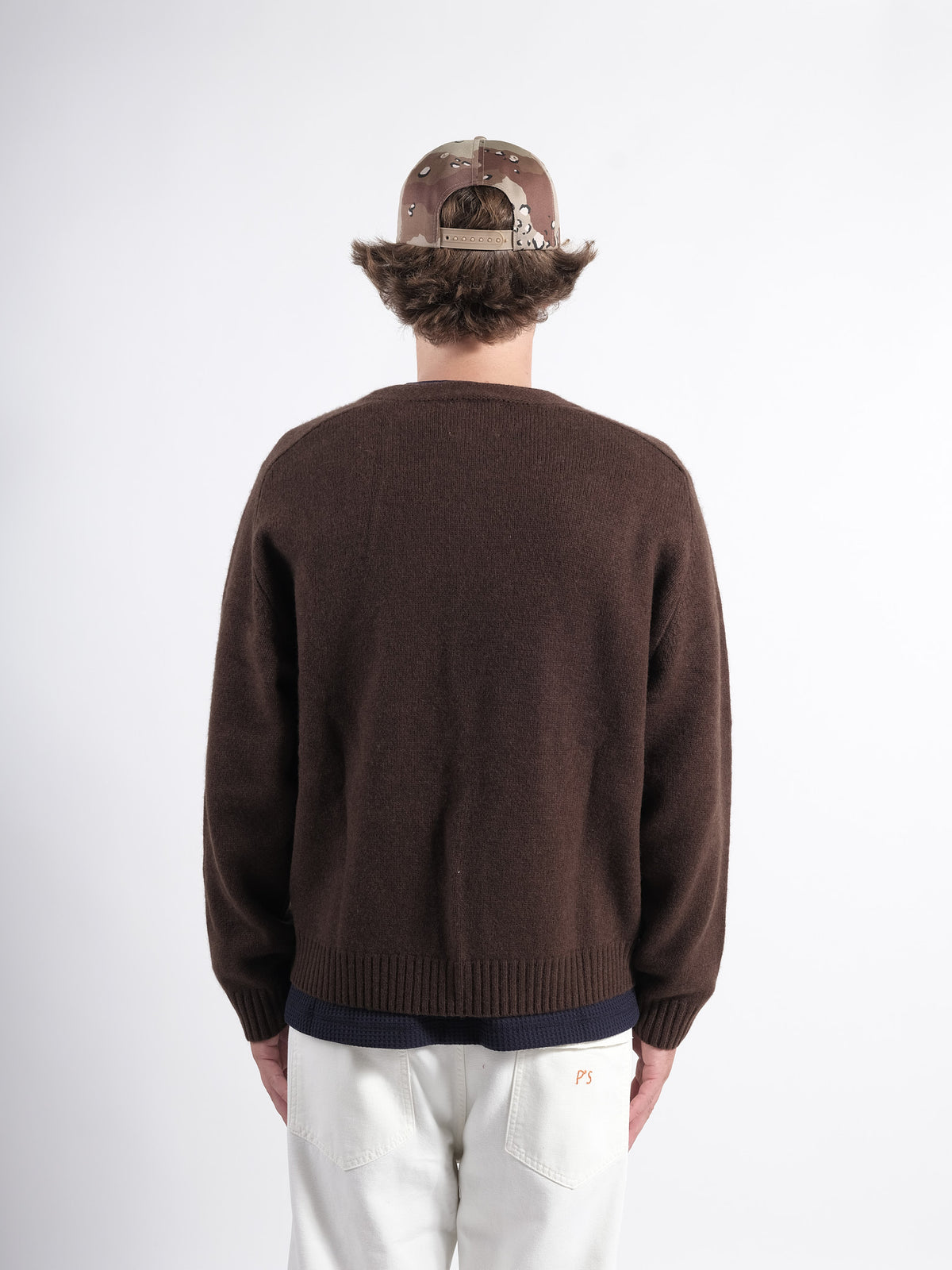 Cardigan round neck P'S Yak Merino wool