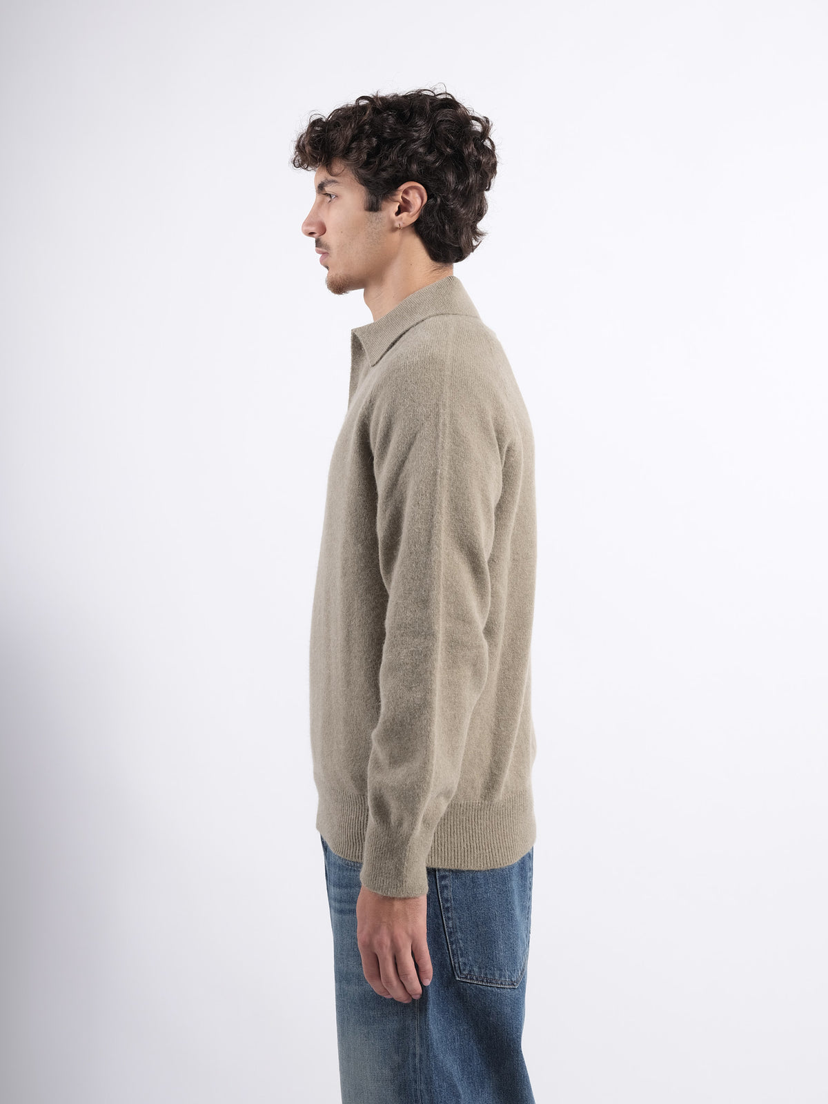 Armen Polo manches longues Khaki