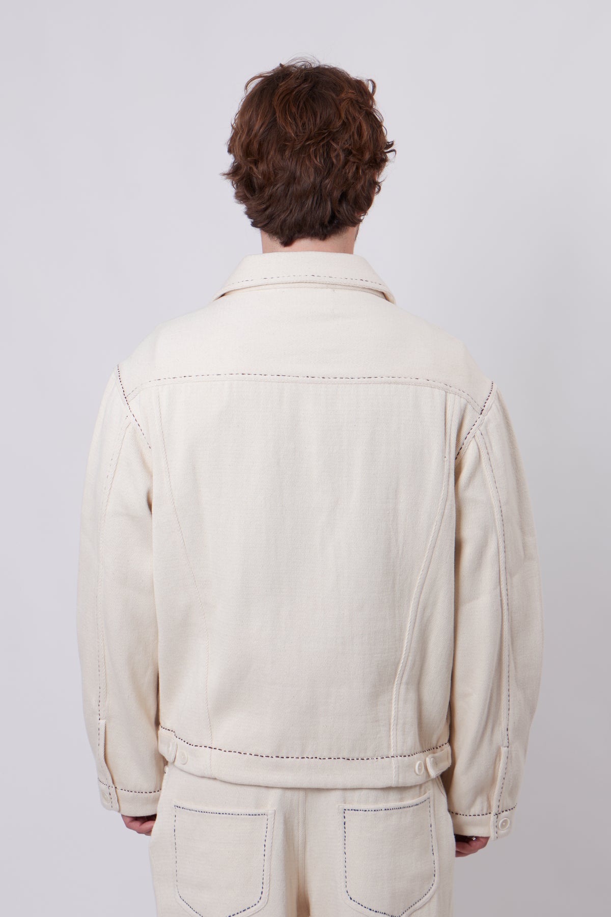 Denim Kantha Embroided Jacket