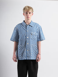 VESTE COURTE EN LIN À CARREAUX VICHY