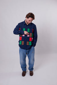 Long Sleeve Colored Multiple Pockets Shirt
