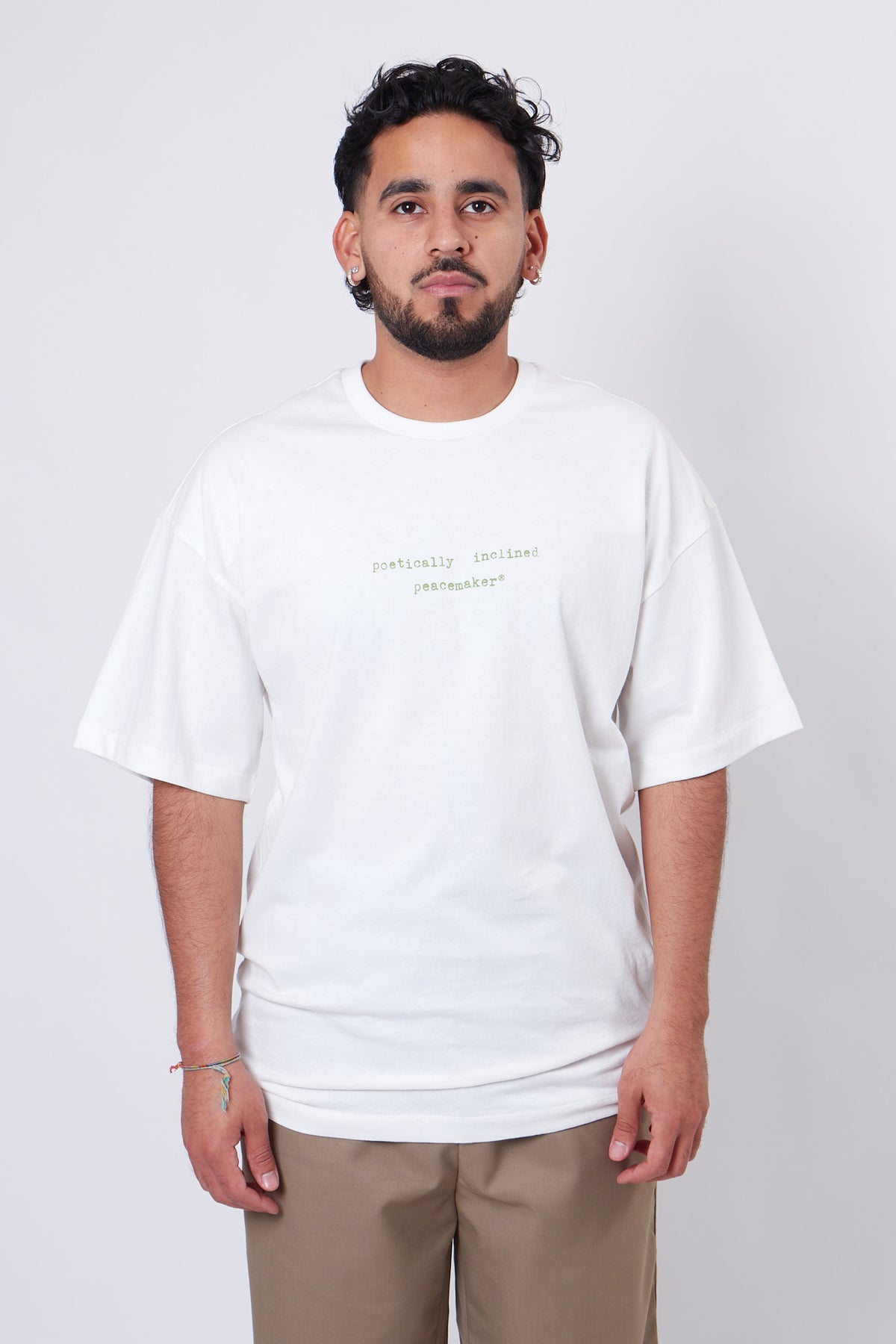 Loose Fit T-Shirt Landart 02 Print White