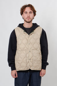 Military Crew Neck Down Vest