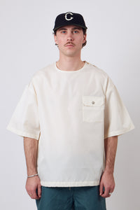 Military Half Sleeve Cut Sew Off White