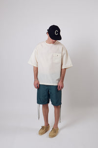 Military Half Sleeve Cut Sew Off White