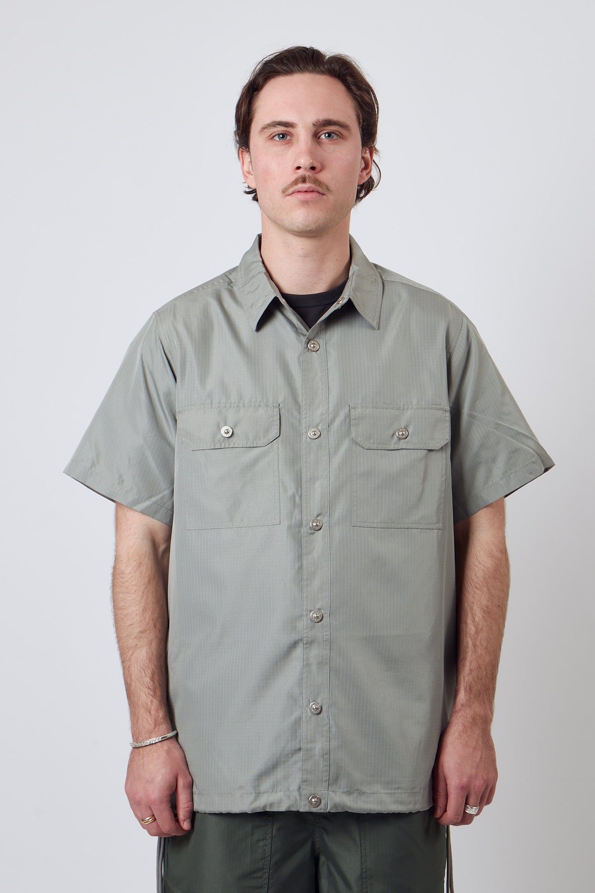 Military Half Sleeve Shirts Dark Sage Green