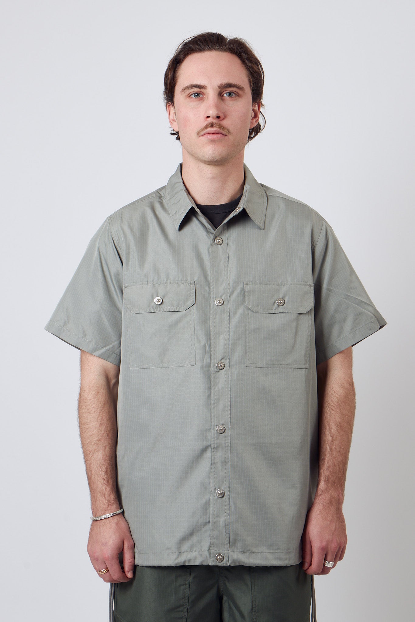 Military Half Sleeve Shirts Dark Sage Green