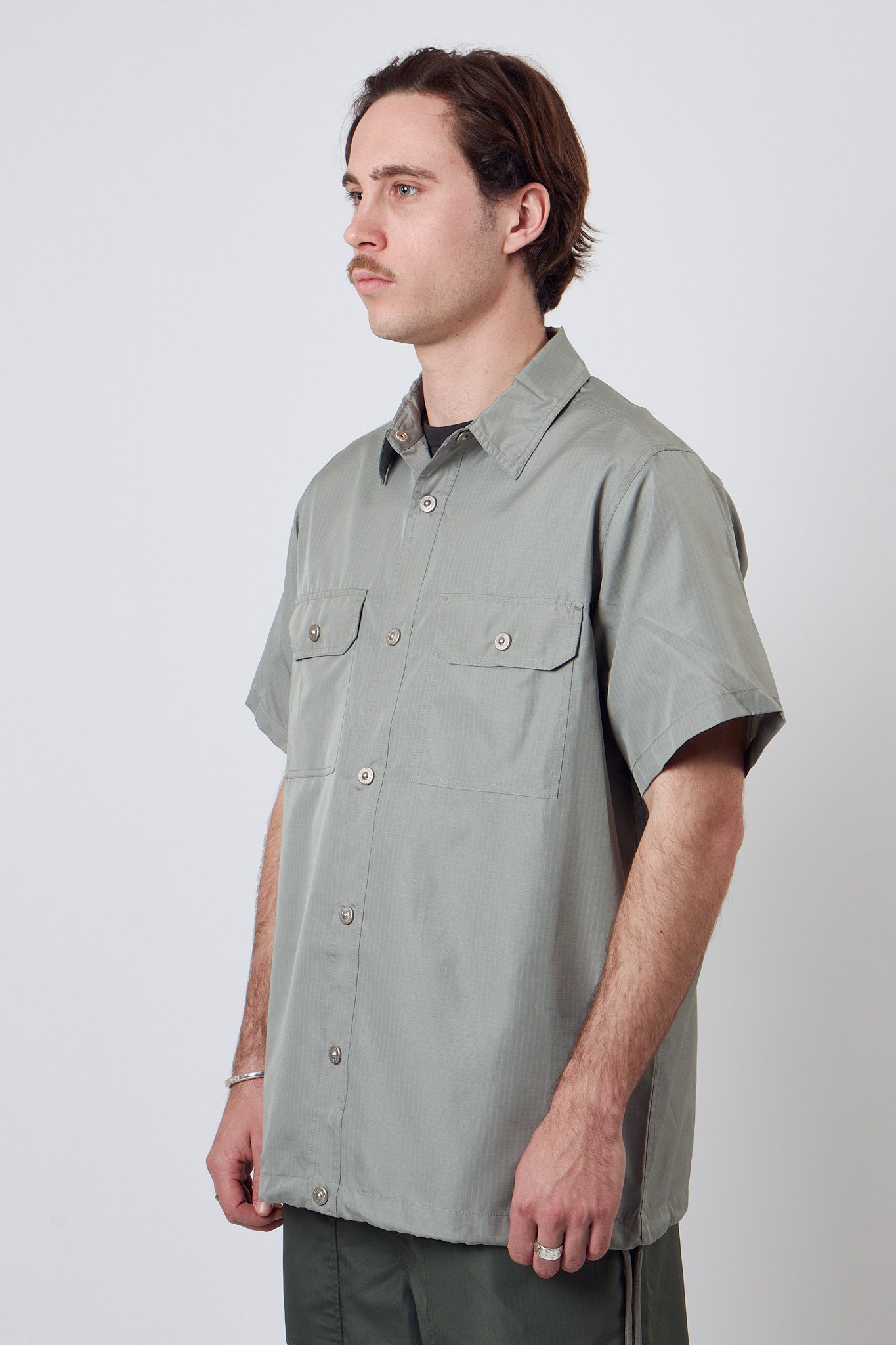 Military Half Sleeve Shirts Dark Sage Green