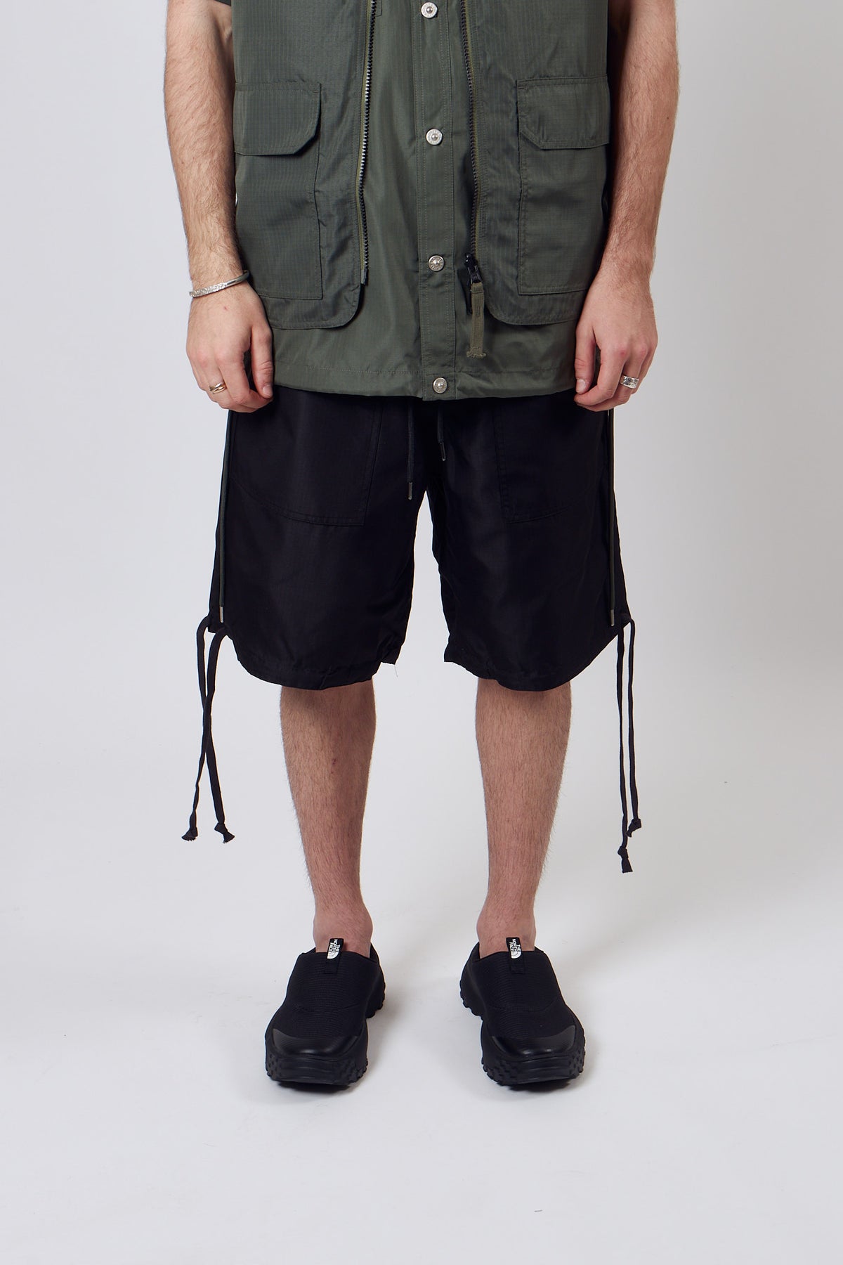 Military Reversible Short Pants Black