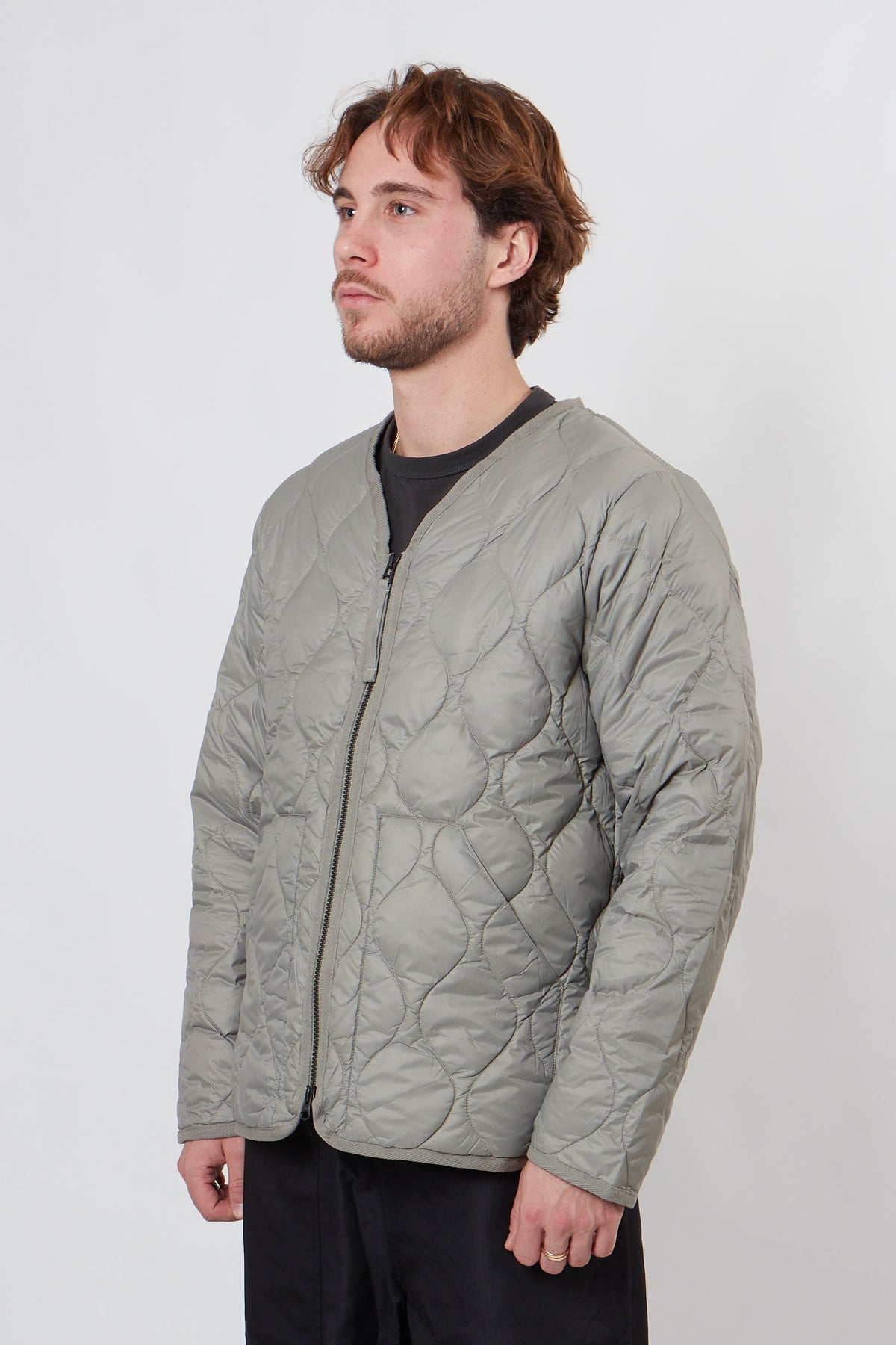 Military V Neck W-Zip Down Jacket